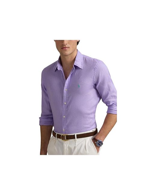 Polo Ralph Lauren Purple Long Sleeve Linen for men