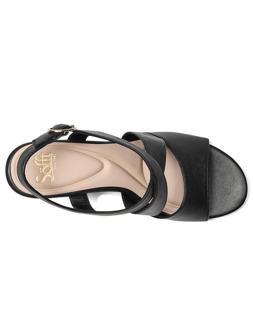 Söfft Black Jolene Sandals 7.5 M (B) Leather/Suede
