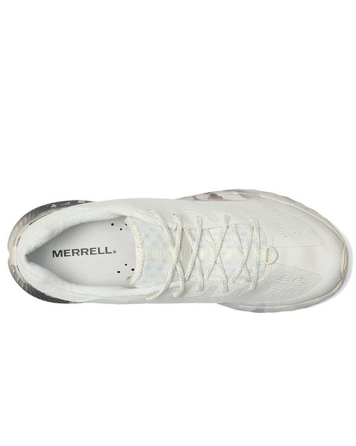 Merrell White Agility Peak 5 Aerial Running Shoes, Synthetic for men