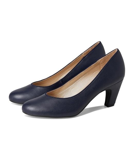 LifeStride Blue Parigi-Plus Pump Shoes Shoes 6.5 W (C) Faux Leather/Textile