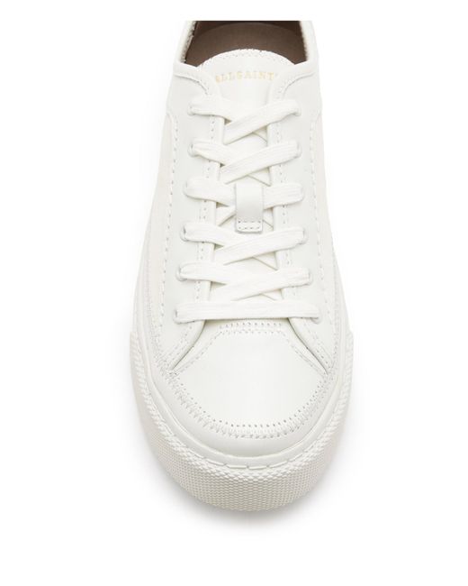 AllSaints White Milla Leather Sneaker