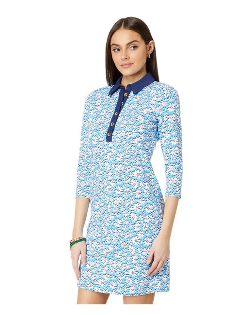 Lilly Pulitzer Blue Ainslee 3/4 Sleeve Dress