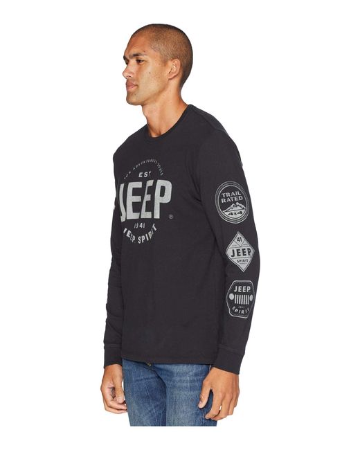 Cotton Long Sleeve Jeep Graphic Tee 