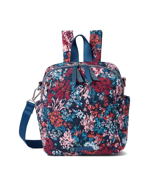 Vera Bradley Synthetic Performance Twill Convertible Small Backpack in