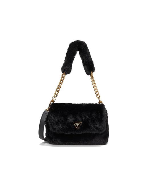 Guess Chain-Strap Flap Shoulder Bag in Red