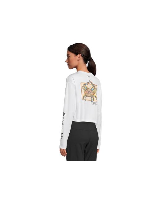 Columbia Black Tidal Light Pfg X Bentley Long Sleeve Clothing/Pfg W Bentley Crab, Polyester