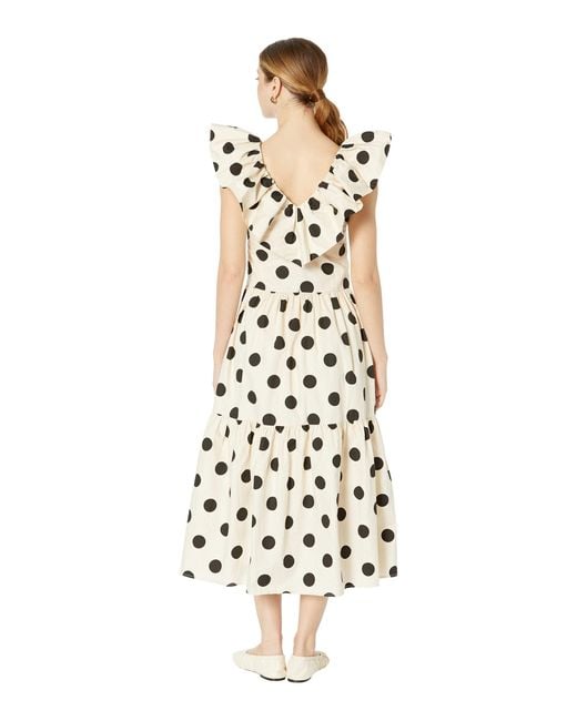 Mixed polka dot midi shops dress warehouse