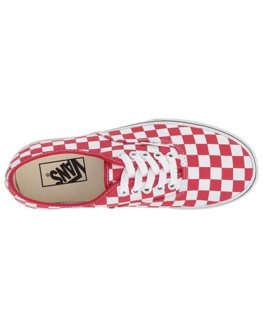 vans authentic platform red