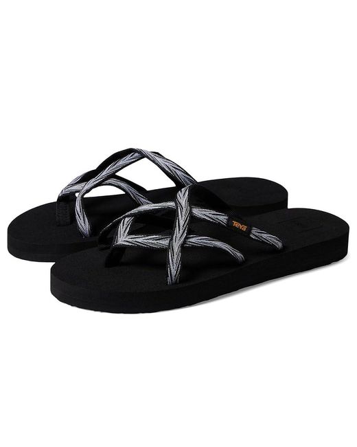 Teva Black Olowahu Sandals Palms/ 5 B