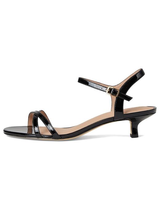 Cole Haan Black Leni Kitten Heel Strappy 40mm Heeled Sandal
