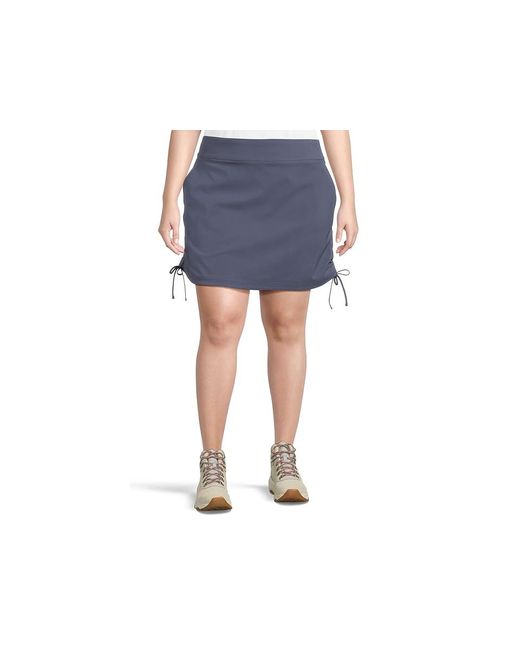 Columbia Black Plus Size All Seasons Ruched Skort Skort 1X, Elastane/Polyester