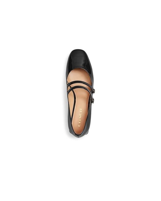 COACH Black Angelina Mary Jane Flat