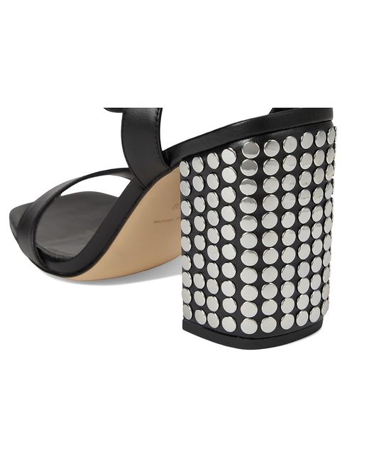 MICHAEL Michael Kors Black Merriam Block Heel Sandals, Leather/Rubber