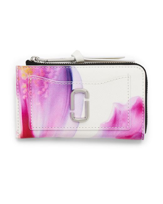 Marc Jacobs Pink The Future Floral Utility Snapshot Top Zip Multi Wallet