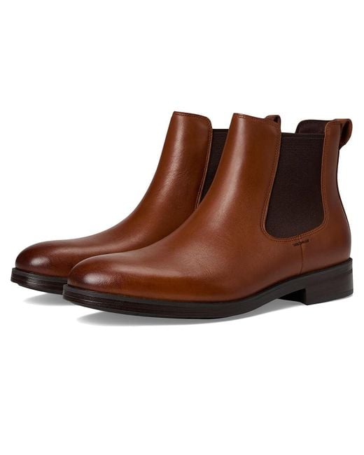 Cole Haan Brown Newmark Grand Chelsea Boots Boots Brit Tan/Dark Chocolate/Natural 8 D for men