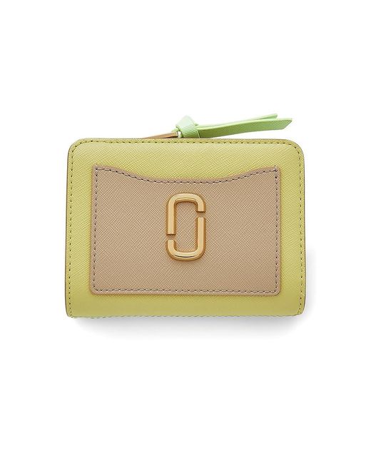 Marc Jacobs Green The Utility Snapshot Mini Compact Wallet Handbags, Leather/Polyurethane