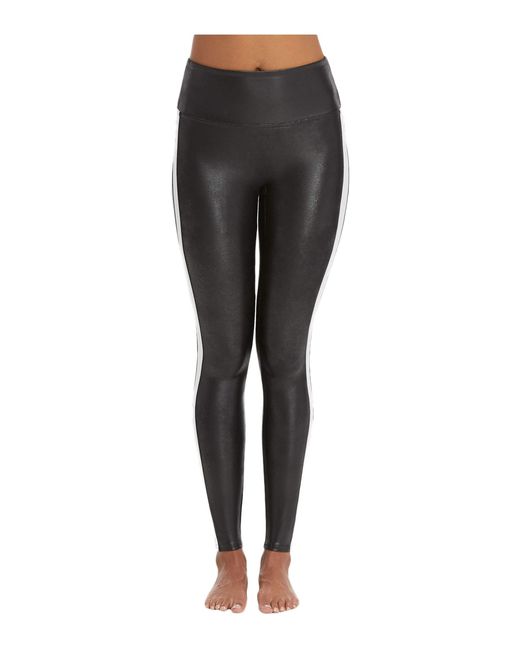 black pants with leather stripe on side