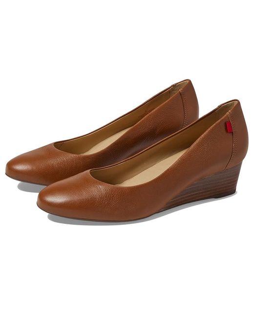 Marc Joseph New York Brown Prospect Wedge (Cognac Napa Soft) Wedge Shoes