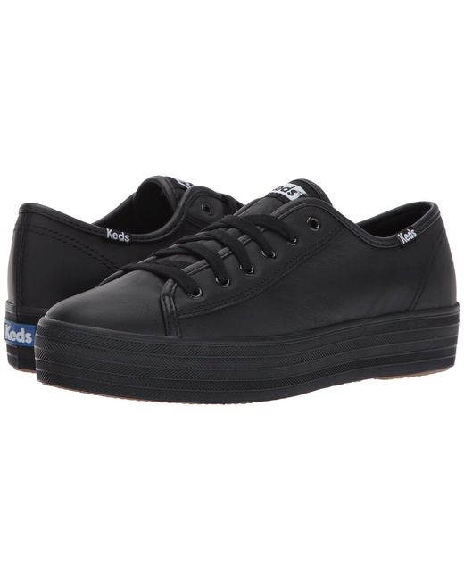 Keds Triple Kick Leather in Black Lyst