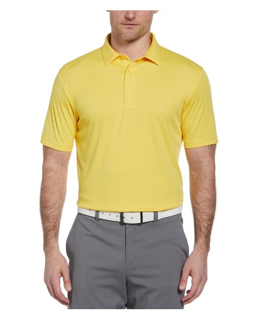Callaway Apparel Yellow Tournament Short Sleeve Polo for men