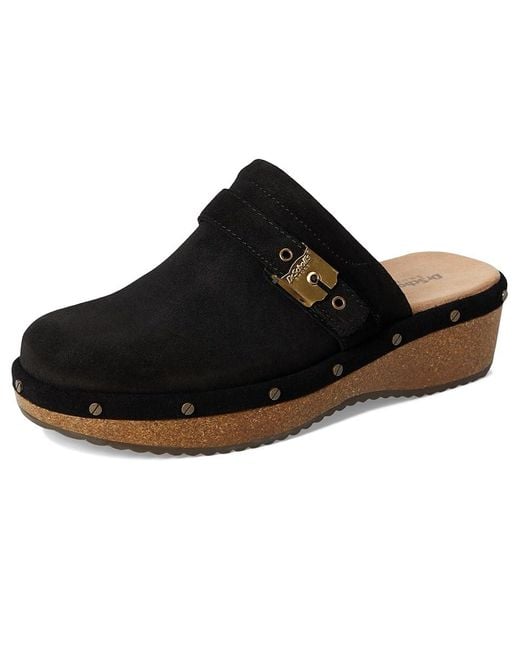 Dr. Scholls Black Original Flex Clog Mule/Clog Shoes Shoes, Leather/Suede