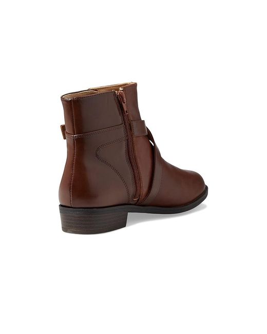 Rockport Brown Vicky Belt Bootie (Saddle Leather) Shoes