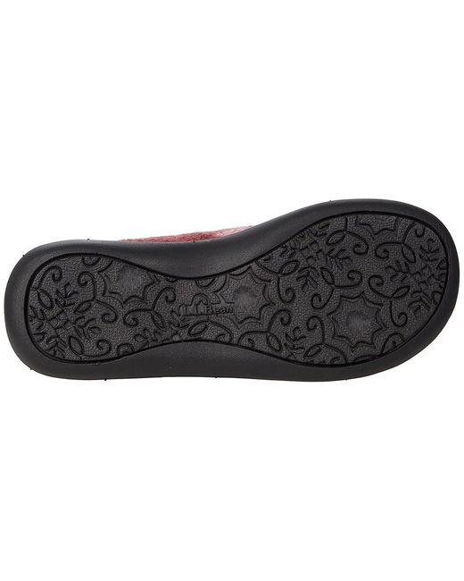 L.L. Bean Red Daybreak Scuff Motif 2 Slippers 10 B