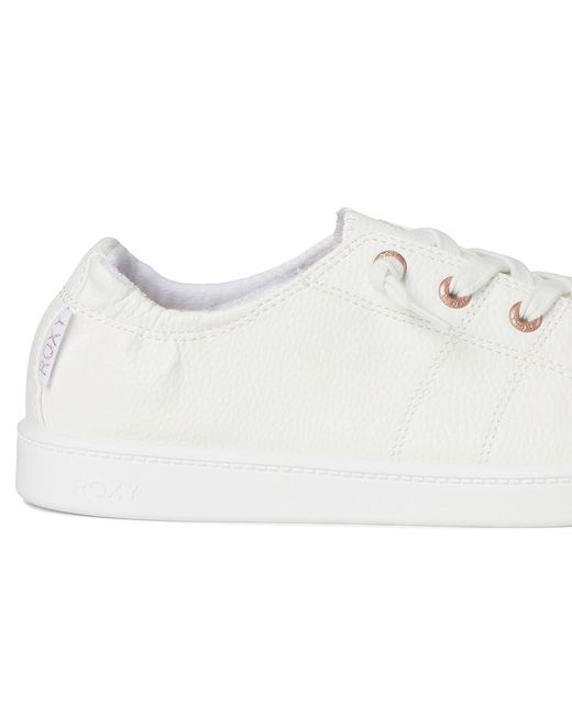 Roxy White Bayshore Plus Lx Slip On Shoes, Leather