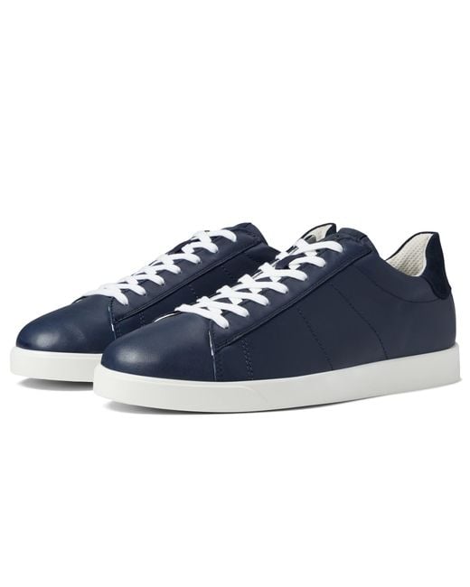 Ecco Leather Street Lite Retro Sneaker in Navy (Blue) for Men | Lyst