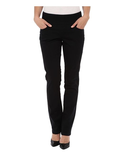 Jag Jeans Cotton Peri Pull-on Straight Leg Pants In Bay Twill in Black ...