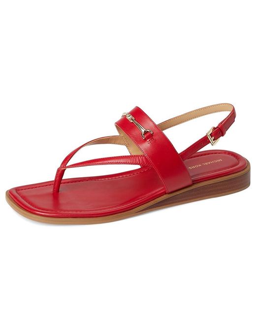 MICHAEL Michael Kors Red Lena Sandal Sandals, Synthetic
