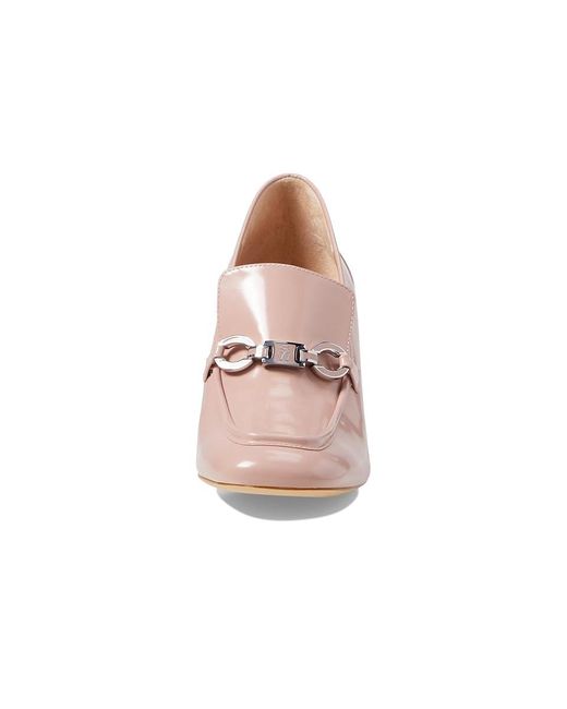 Stuart Weitzman Pink Signature 85 Loafer High Heels, Leather