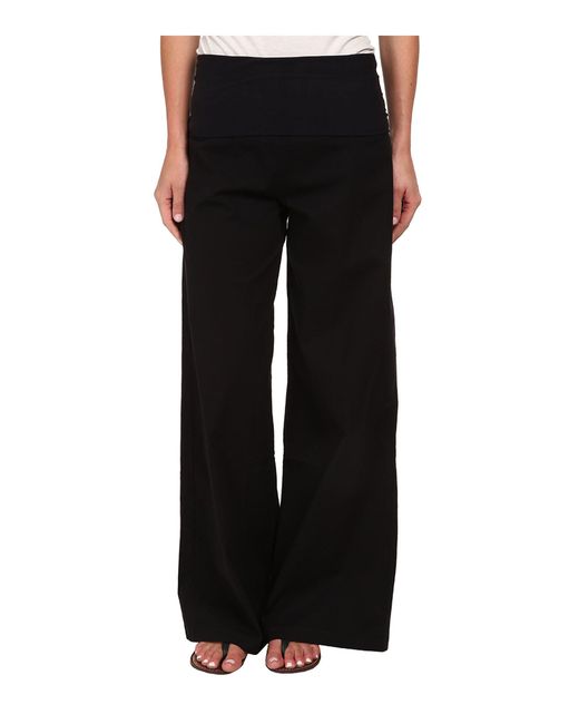 Lyst - Xcvi Fold-over Palazzo (black) Women's Casual Pants in Black