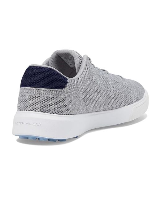Peter Millar Gray Drift Hybrid Course Shoe (Nickel) Shoes for men