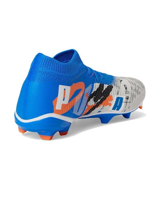 PUMA Blue Future 8 Match Firm, Artificial Ground Soccer Cleats Soccer Shoes -Ultra-Feather- -Glowing 10 D for men