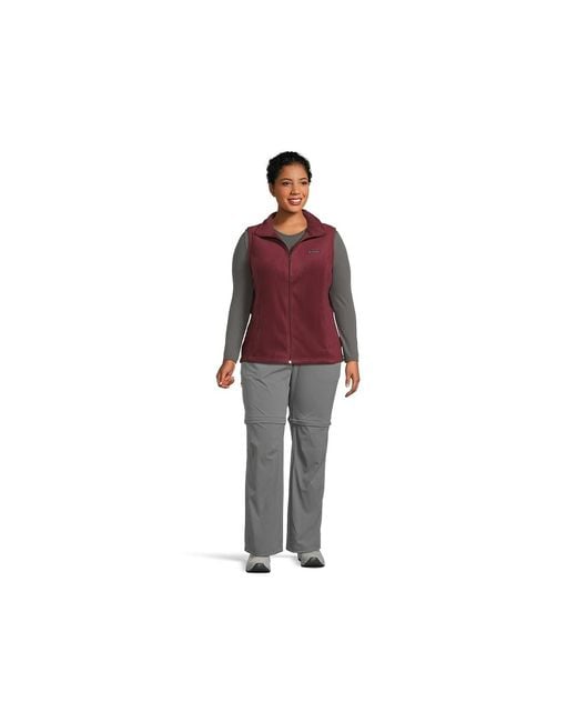 Columbia Red Plus Size Benton Springstm Vest Jacket 1, Fleece/Polyester