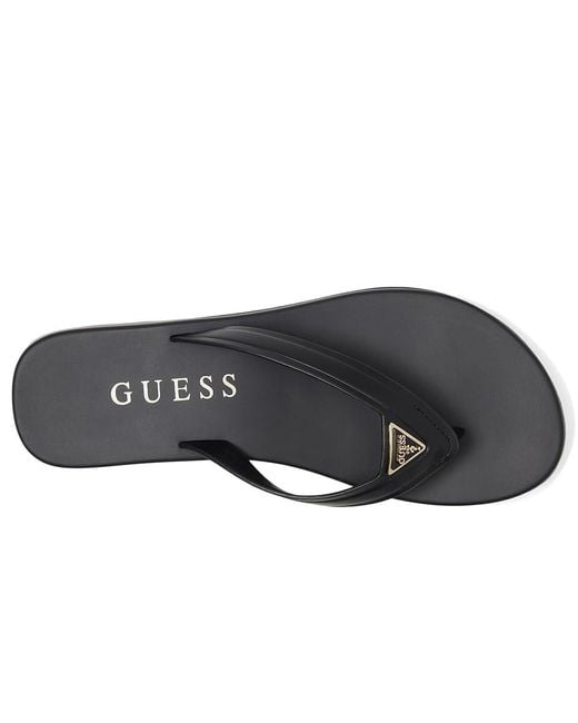 Guess Black Candry Wedge Shoes, Rubber/Synthetic