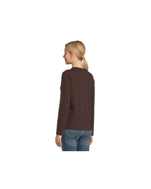 Madewell Black Northside Long Sleeve T-Shirts Clothing 2Xs 000) Cotton