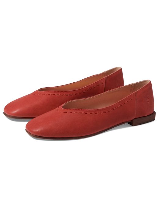 Frye Red Claire Flat