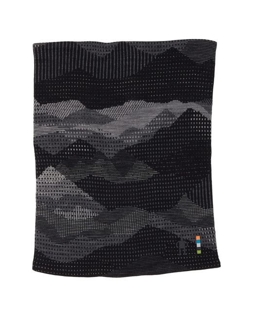 Smartwool Thermal Merino Reversible Pattern Neck Gaiter in Black Lyst
