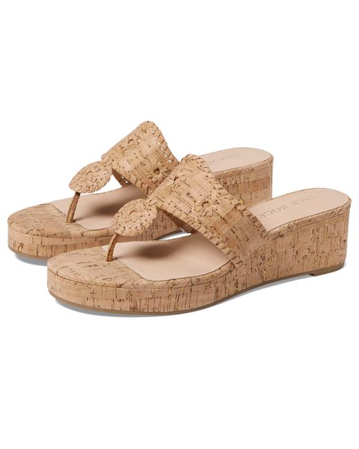 Jack Rogers Jacks Mid Wedge Cork in Natural Lyst