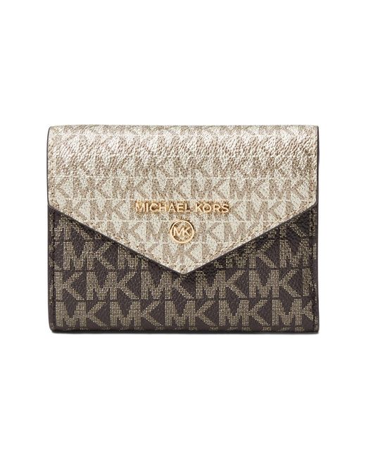 Jet Set Charm Small Logo and Leather Envelope Trifold Wallet
