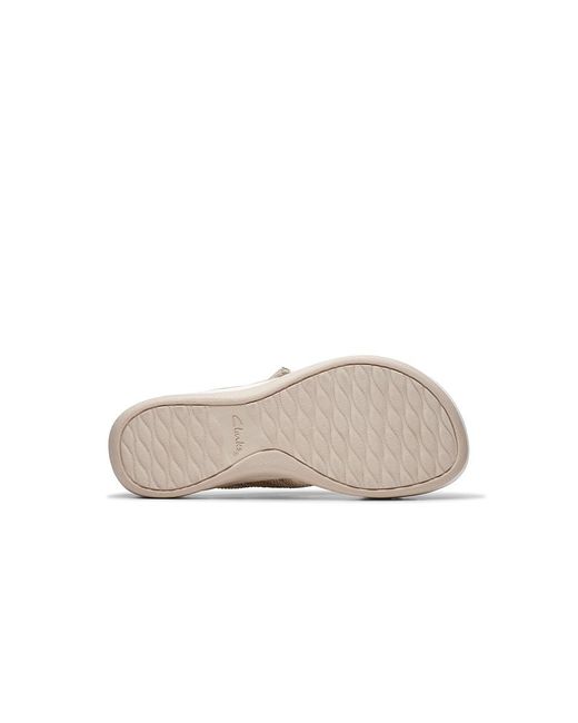 Clarks Sandali Donna Arla Wave Slide: Beige Combi, Tacco 40mm, Plantare Cushion Soft™ - Taglia 42 EU