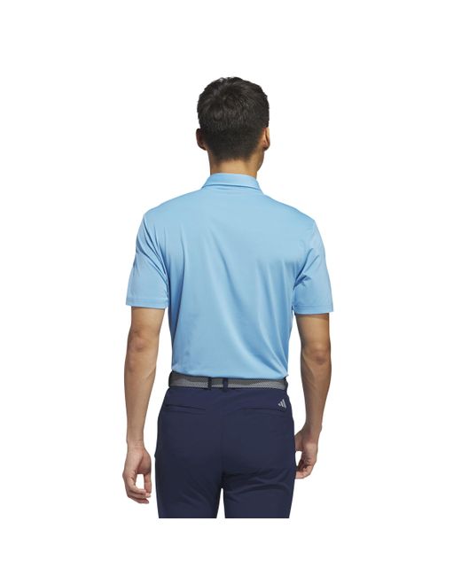 Adidas Blue Ultimate365 Solid Short Sleeve Polo for men