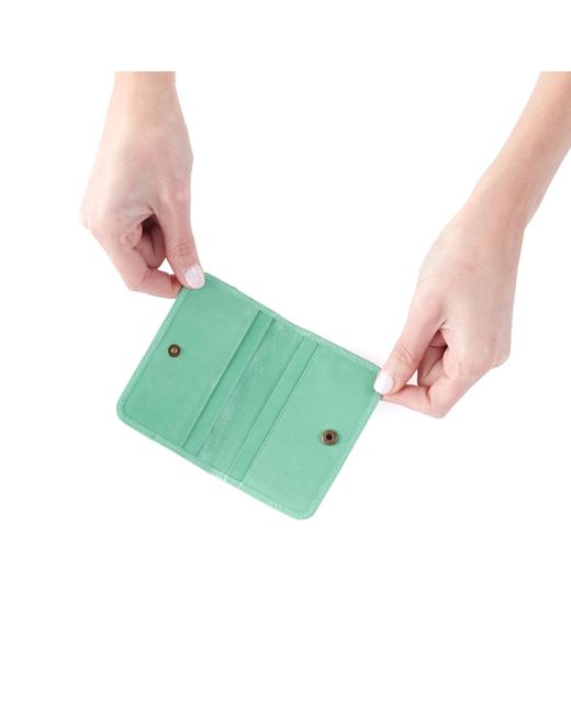 Hobo International Green Jill Mini Card Case