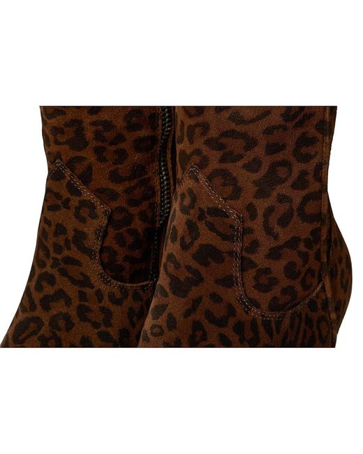 Free People Brown Brayden Western Boots Shoes, Leather