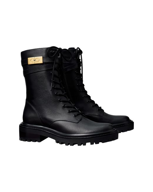 tory burch t hardware combat boot