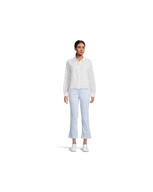 Lilly Pulitzer White Singrid Eyelet Top Clothing, Cotton