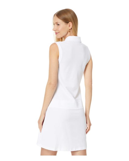 Tommy Hilfiger White Solid Tennis Dress