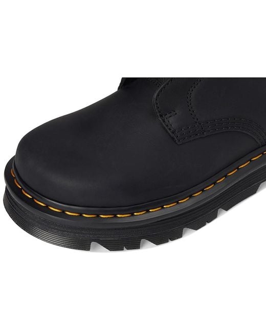 Dr. Martens Black Zebzag Laceless Boots Uk 6 (Us 7